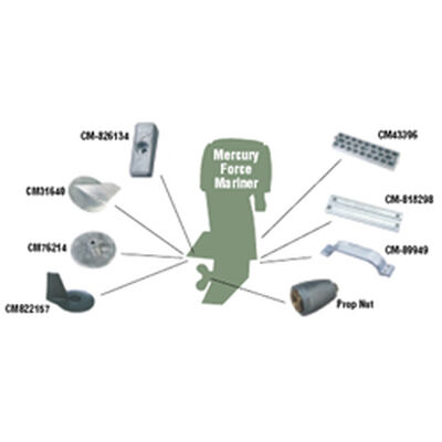 Outboard Anode, Mercury/Force/Mariner
