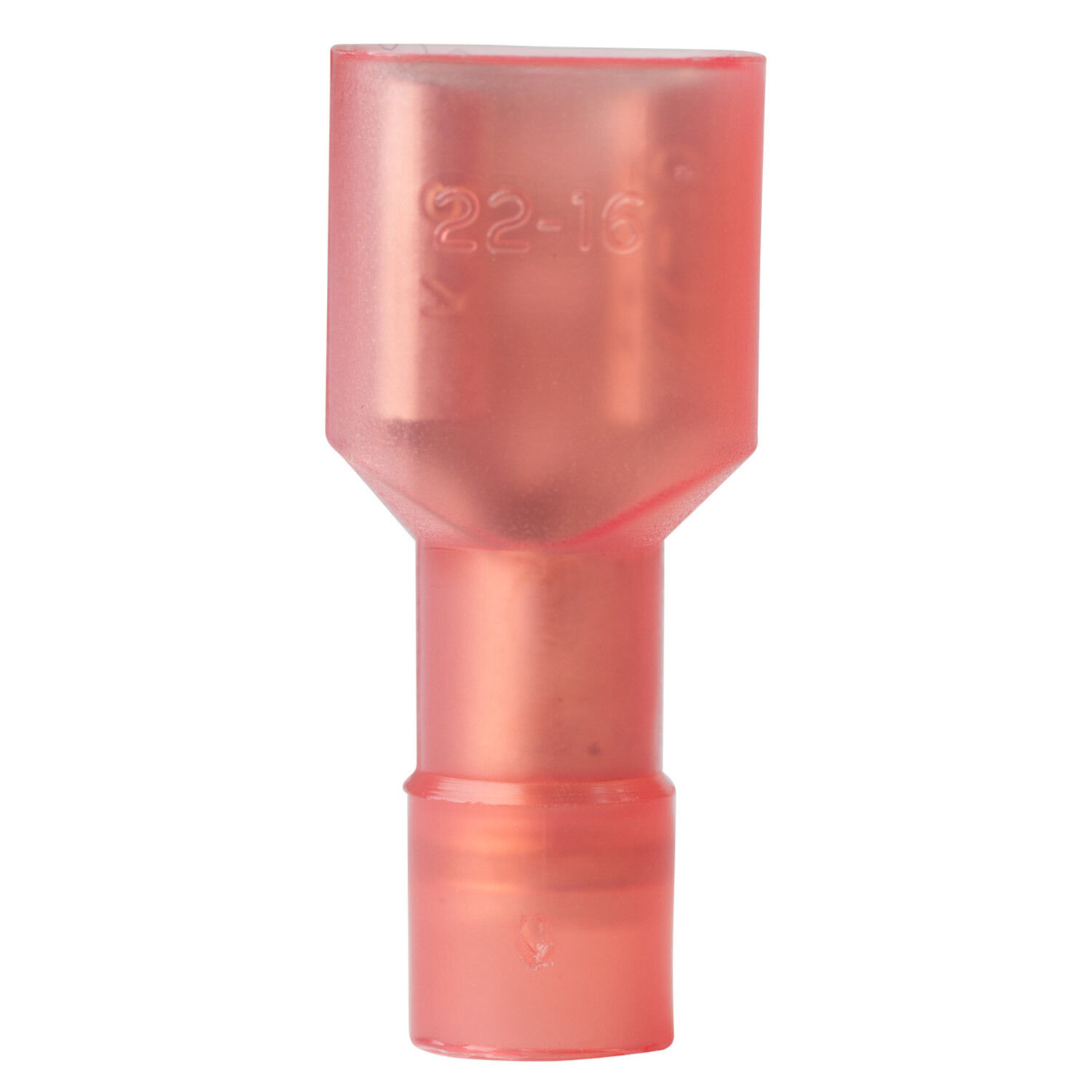22-18 AWG Female Nylon Fully Insulated Disconnects, Red, 4-Pack