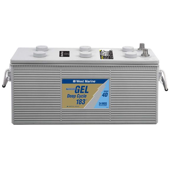 Group 4D Deep Cycle Marine Gel Battery, 183 Amp Hours, 970 Cold Cranking Amps, 1245 Marine Cranking Amps, 375 Reserve Minutes image number 2