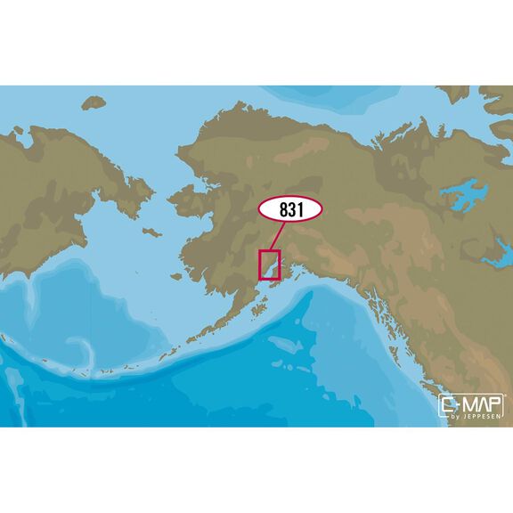 NA-M831 Cook Inlet Bathymetric Chart C-Card image number 0