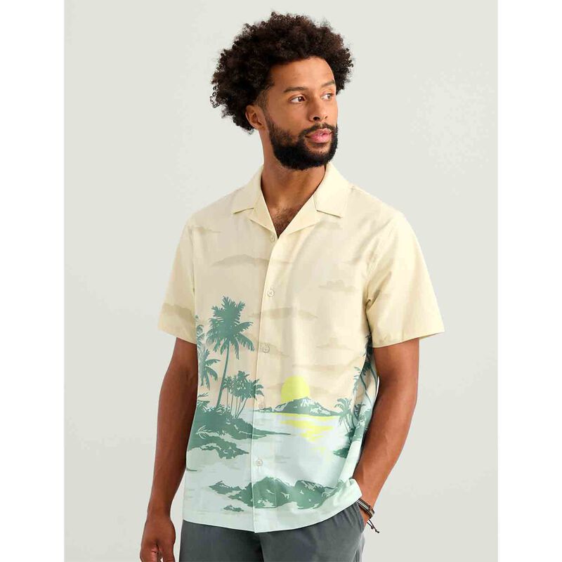 Huk Men's Camp Shirt, in Silver Birch, Size Medium | by West Marine
