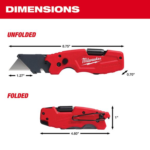 FASTBACK&trade; 6 in 1 Folding Utility Knife image number 3