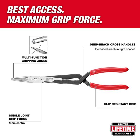 13" Long Reach Pliers - Straight Nose image number 1