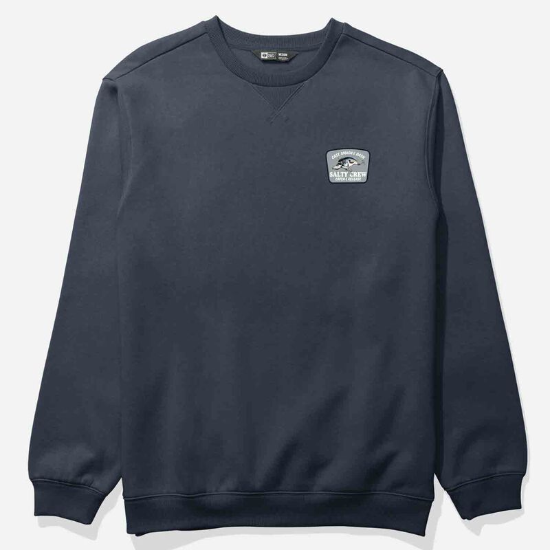 Salty Crew Men's Crafted Crew Fleece Sweater, in Midnight Navy, Size 2XL | by West Marine