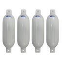 Hot Dock 6.5" x 23" Fender 4-Pack Kit with Fender Whips, White image number 1