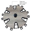 Barn Wood 24 Round Rod Rack w/Extension Post image number 1
