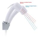 Trinidad 2H External Shower Mixer Small Arctic White Sprayer, 6' White Rubber Hose Chrome/Arctic White image number 4