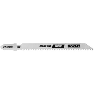 DEWALT 4" 10Tpi Fine Finish Wood Cut Hsc T-Shank Jig Saw Blade, 5-Pack