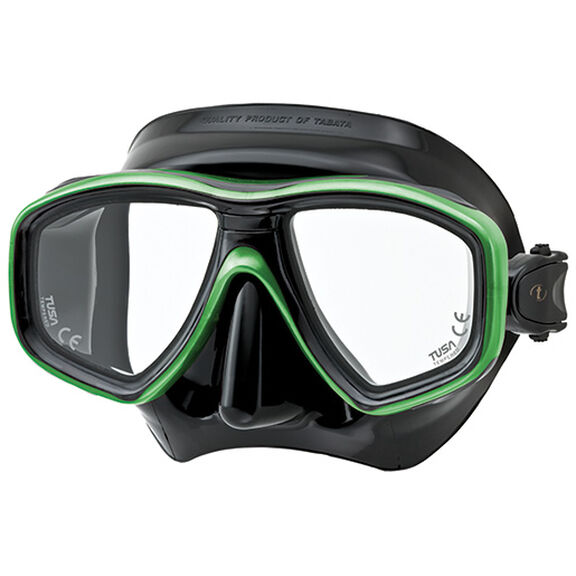 Ceos Two Window Dive Mask, Black/Green image number 0