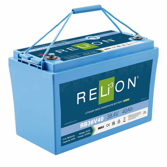 Group 31 RB36V40 Lithium Iron Phosphate Deep Cycle Battery, 36V, 40Ah image number 1