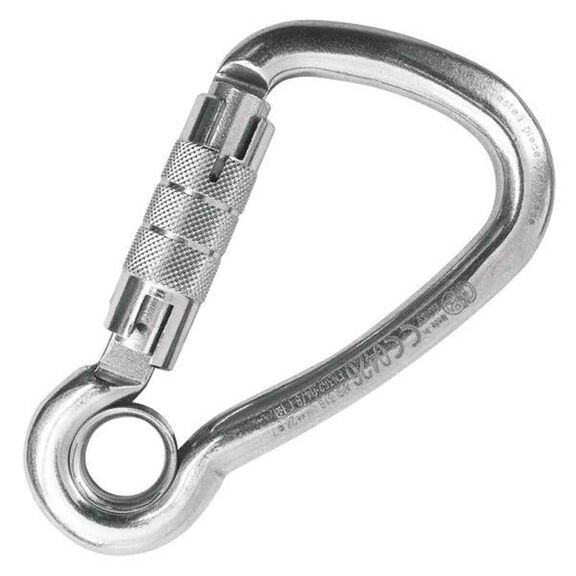 Stainless Steel Twist Lock Carabiner with Eye, 11mm image number 0