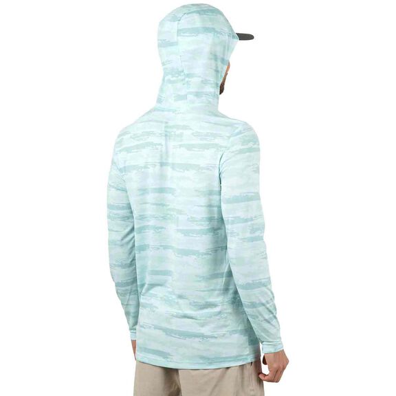 Men's Ocean Bound UPF Printed Hooded Shirt image number 1
