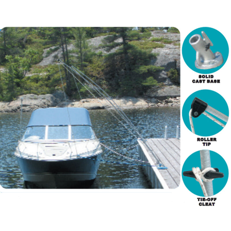 Dock Edge Premium Mooring Whips 2pc 8ft 2,500 lbs Up to 18ft