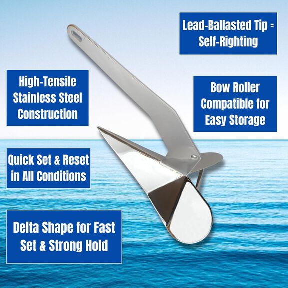 Excalibur Stainless Steel Delta-Style Anchors image number 1