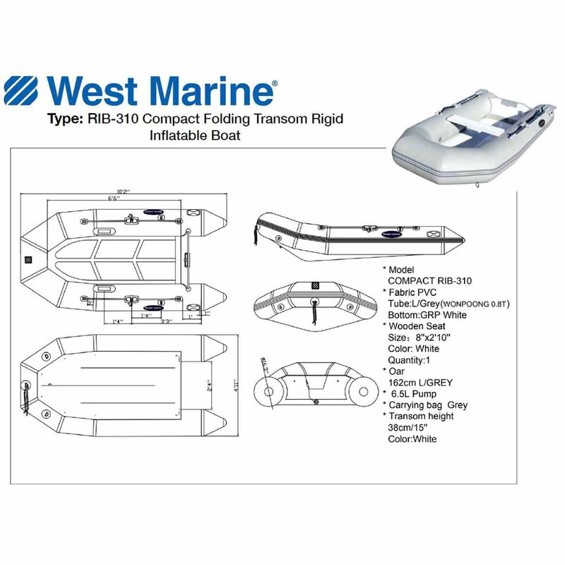 RIB-310 Compact Folding Transom Rigid Inflatable Boat image number null