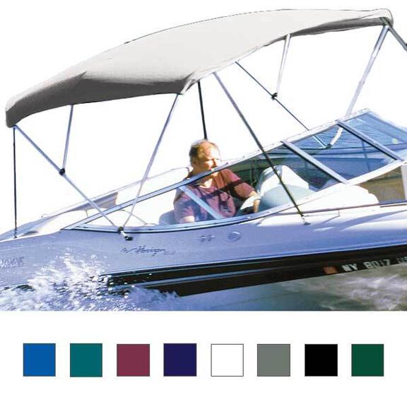 Hot Shot Bimini BoaTop, 8'L x 54"H x 60"-66"W, White image number 0