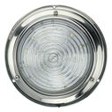 6 7/8" Stainless Steel LED Dome Light, White/Red image number 0