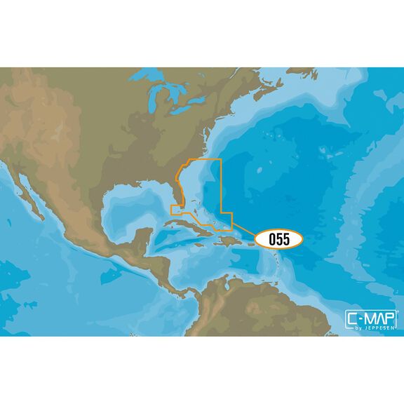 NA-M055 Southeast US Incuding Explorer Bahamas C-MAP MAX Chart microSD/SD Card image number 0