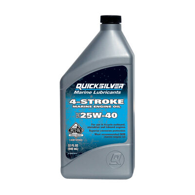 Premium SAE 25W-40 4-Stroke Marine Engine Oil, Quart
