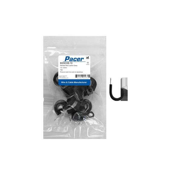 Stainless Steel Cushioned Cable Clamps, 10-Pack image number 0