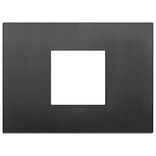 Vimar Arke 1-Module Classic Cover Plate, Technopolymer, Black