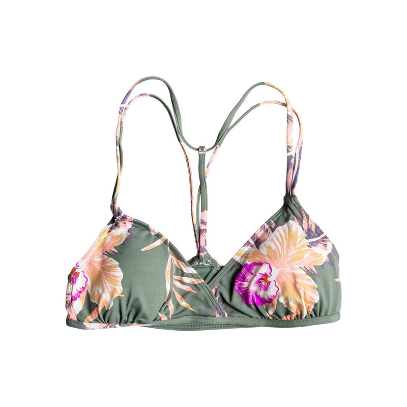 Women's Cast Away Floral Athletic Bikini Triangle Top image number 0
