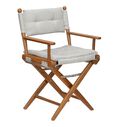Premium Grade Teak Newport Folding Director's Chair with Graphite Sunbrella&reg; Fabric Seat Cushions image number 0