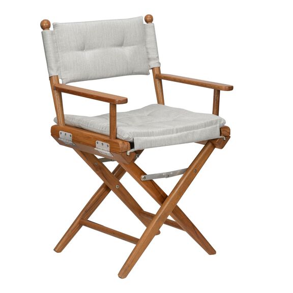 Premium Grade Teak Newport Folding Director's Chair with Graphite Sunbrella&reg; Fabric Seat Cushions image number 0
