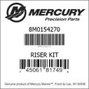 Quicksilver 8M0154270 Exhaust Elbow Riser Kit Port Side image number 1