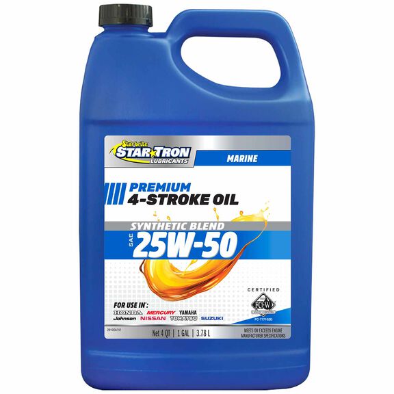 Star Tron 4-Stroke 25W-50 Marine Engine Oil, Synthetic Blend image number 0