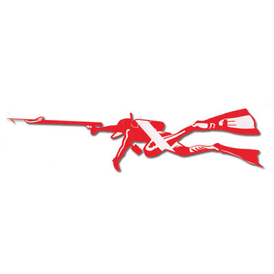 8" Vinyl Decal Spear Fisher Dive Flag