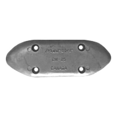 Zinc Hull Anode - 9 1/4"L x 3 3/8"W x 3/4" thickness (B)