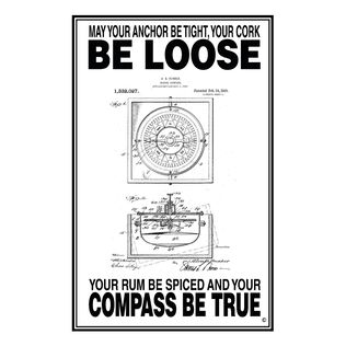May Your Compass Be True Poster, White