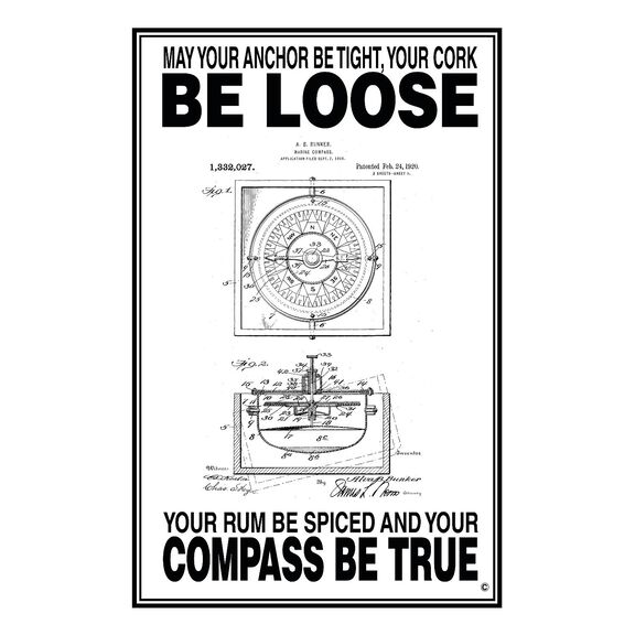 May Your Compass Be True Poster, White image number 0