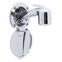 Recessed Shower Chrome Cup & Lid, Small Chrome Sprayer No Hook, 6' White Rubber Hose image number 0
