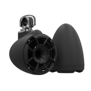 Wet Sounds REV 8 Black Special Edition Revolution Series 8" Matte Black Tower Speakers with Stainless Steel Swivel Clamps (Pair)