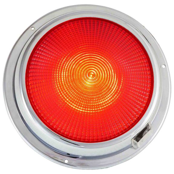 6 3/4" Dome Light with Three-Position Switch, White/Red image number 1