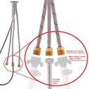 Trinidad Head/Shower Combo Faucet Classic Warm White Sprayer, 6' Stainless Steel Hose Chrome/Warm White image number 5
