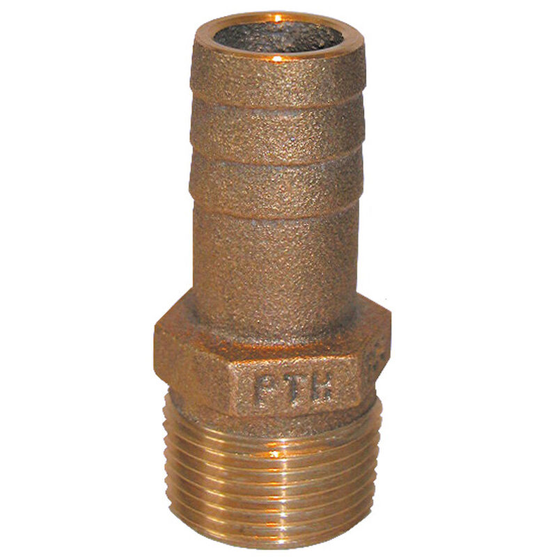 PTH, Straight Standard Flow Bronze Fitting, 3" Pipe, 3" Hose, Dim 4"x2", 3.58lb. image number 0