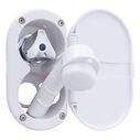 Trinidad Transom Shower Cold Only, Arctic White Cup & Lid, Small Arctic White Sprayer, 6' Stainless Steel Hose, Chrome Trinidad Handle image number 2