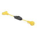 30A/125V Male to 3-Way 15A/125V Female with GFI Pigtail Adapter image number 0