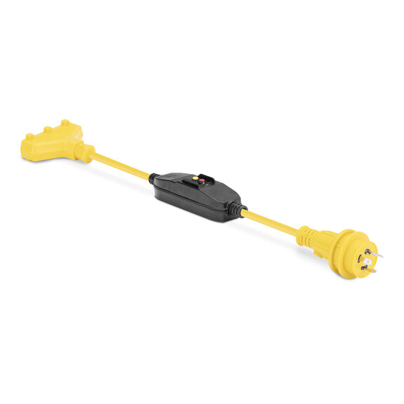 30A/125V Male to 3-Way 15A/125V Female with GFI Pigtail Adapter image number 0