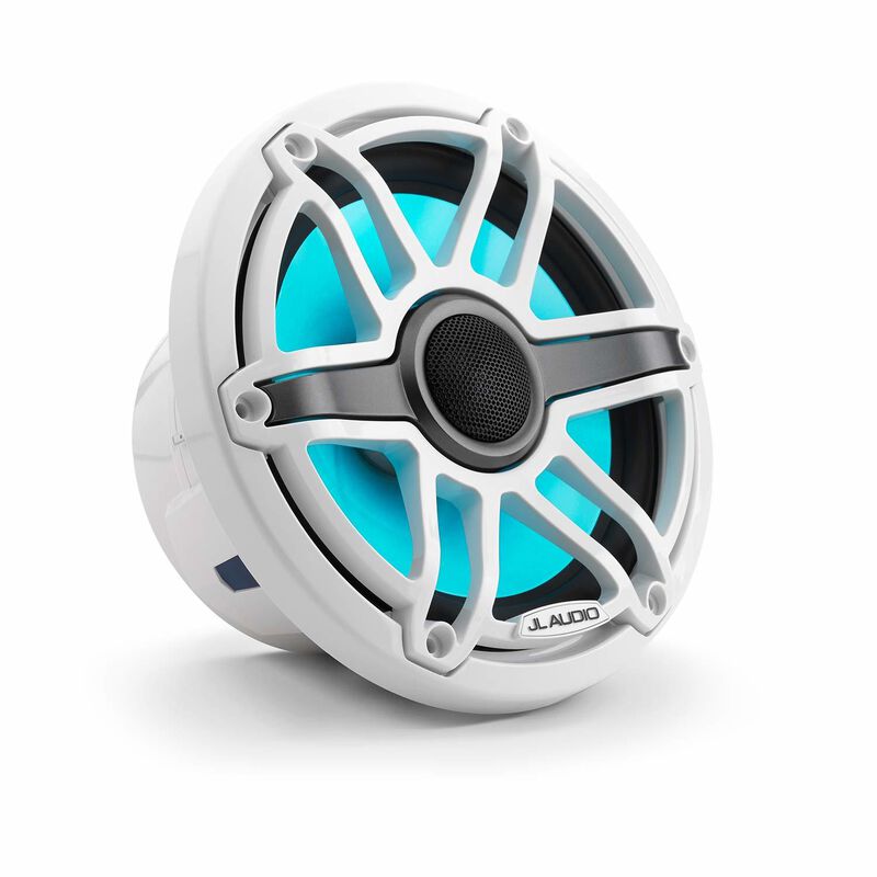 M6-770X-S-GwGw-i 7.7" Marine Coaxial Speakers, White Sport Grilles with RGB LED Lighting image number 6
