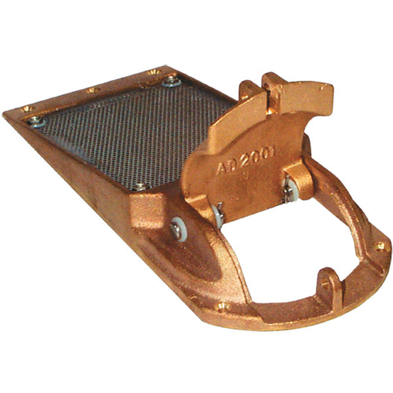 Bronze Perforated Hull Strainer for 2" Max. Thru-Hull, 0.077" Dia. Hole Screen image number 0