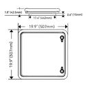 SEAFLO 01-Series 19.9" x 19.9" Black Aluminum Square Deck Hatch image number 1