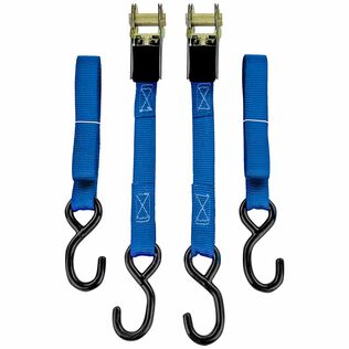 6' Trailer Tie Down Ratchet Straps, Pair