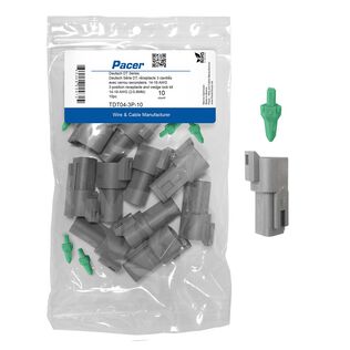 DT Deutsch Receptacle and Wedge Lock Kit, 3 Position, 10 Pack