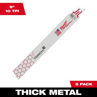 6" 10 TPI THE TORCH&trade; SAWZALL&reg; Blades, 5 Pack