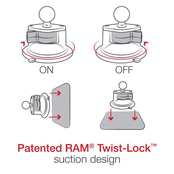 Tab-Tite&trade; with RAM&reg; Twist-Lock&trade; Suction Cup for Tablets with Cases image number 2