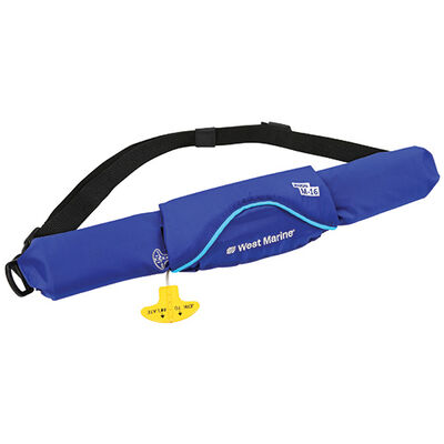 Ultra-Slim Manual Inflatable Life Jacket Belt Pack, Blue